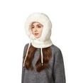thumbnail image 5 of Steadline 3-in-1 Knit Hat with Scarf and Mask,Fleece Lined Winter Balaclava for Women,Windproof Warm Knitted Beanie with Face Cover for Outdoor Activities, 5 of 7