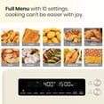 thumbnail image 4 of VAL CUCINA Retro Style Infrared Heating Air Fryer Toaster Oven, Extra Large Countertop Convection Oven 10-in-1 Combo, 6-Slice Toast, Enamel Baking Pan Easy Clean with Recipe Book, Almond Yellow Color, 4 of 4