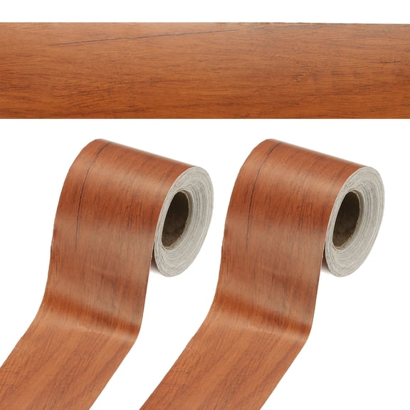 2 Inch x 66ft Wood Grain Repair Tape, Self Adhesive Realistic Textured Repair Tape Patch for Floor Door Table Cabinets Desk, Light Brown