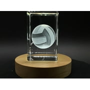 Volleyball-Art | 3d-Engraved-Crystal-Keepsake | Gift/Decor| Collectible | Souvenir | 3d-Crystal-Photo-Gift | 3d-Photo-Engraved-Crystal | Volleyball-Lovers-Gift |  Home-Decor