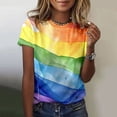 thumbnail image 2 of Womens T Shirts Summer Loose Short Sleeve Gradient Print Tops Spring 2026 Crew Neck Casual Basic Tees, 2 of 6