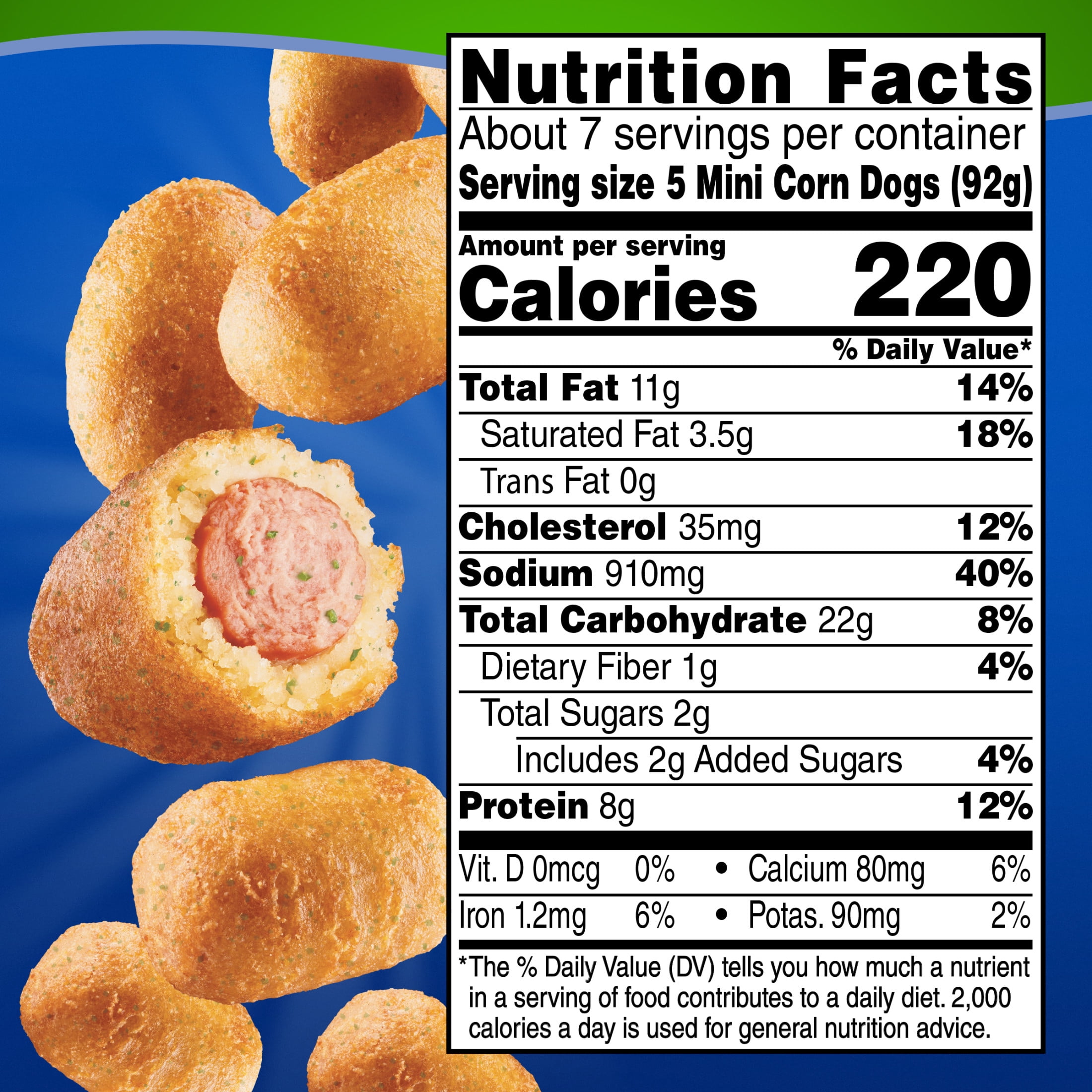 State Fair Jalapeno & Cheddar Mini Corn Dogs, 23.76 oz, 35 Count (Frozen)