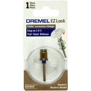 Dremel EZ402, Dremel EZ - Lock Mandrel, 1/8 inch (3.2mm) shank Rotary Tool  Accessory Mandrel, Medium,Silver