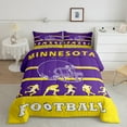 thumbnail image 3 of American Football Comforter,Football Bedding Set ,Purple Yellow Sports Comforter Sets,Football City Team Duvet Insert with 1 Pillowcase(Minnesota), 3 of 7