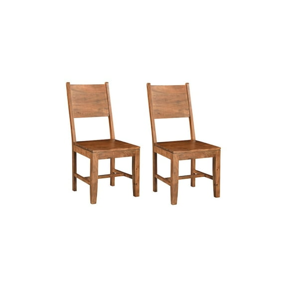 Taran Designs Bristol Solid Wood Dining Chairs (Set of 2) in Brown