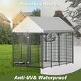 thumbnail image 4 of Pet Playpen Large Dog Kennel Outdoor Pet Pens Dogs Run Enclosure Animal Hutch Metal Coop Fence with Roof Cover. 7.94'L x 4.13'W x 5.95'H.,Dog Crate, 4 of 10