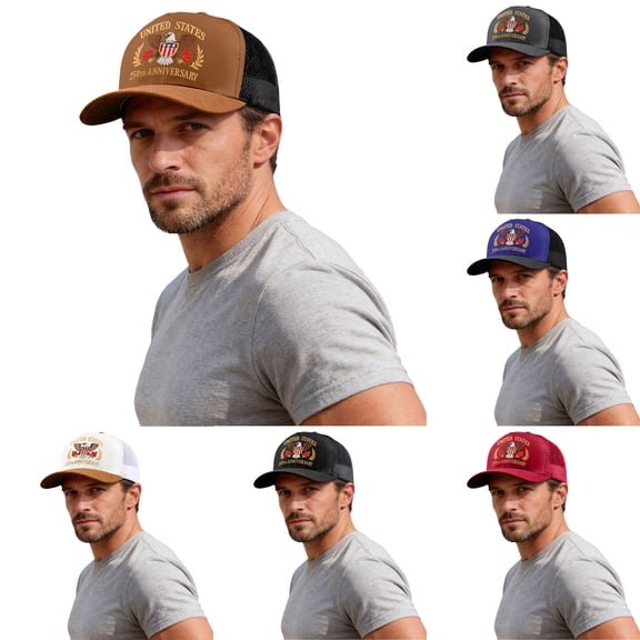 Lispipm Vintage Mesh Hats for Men Women Adjustable Baseball Cap Trucker Summer Outdoor Sports Hat for Travel Climbing Black