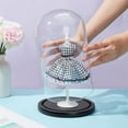 thumbnail image 3 of Glass Display Cloche Dome Decorative Glass Dome Cover Clear Bell Jar Display Case with Black Wood Base for Collectibles Rose Office Home Tabletop Centerpiece Decor 5.91×10.04 Inch DIY, 3 of 6