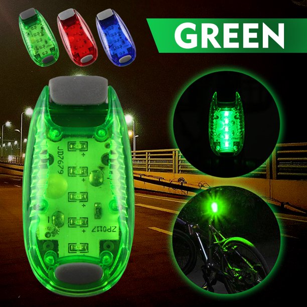 Cycling Safety Lighting Clip on Bicycle Bike Flashing Strobe Lights High Visibility,iClover LED Warning for Running Jogging Walking Cycling Best Reflective Gear for Kids Dogs Green Light - Walmart.com