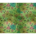 thumbnail image 5 of oneOone Cotton Flex Green Fabric Florals Diy Clothing Quilting Fabric Print Fabric By Yard 40 Inch Wide, 5 of 6