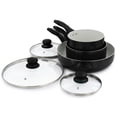 thumbnail image 3 of Gibson Home Gazebo Ceramic Nonstick Aluminum 11 Piece Cookware Set in Black, 3 of 5