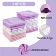 thumbnail image 2 of Viviland Baby Washcloths, Soft 24-Pack Baby Wash Cloths Unisex for Boys Girls, Super Absorbent Baby Face Towel Gentle on Sensitive Skin, Wash Clothes for Baby Face & Body, 9"x 9" Pink Whale Pattern, 2 of 6