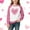 Watermelon Red, variant on Tdoqot Girls Heart Print Sweatshirt- Casual Long Sleeve Pullover Cute Kids Spring Tops Hot Pink Size 4-14
