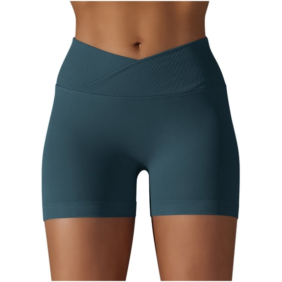Guluxicc Shorts for Women Casual Solid Color High Waist Breathable Shorts, XL