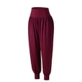 thumbnail image 5 of EDFBUYKRS Female Women Pants Casual Workout Pants Women Loose Fit Women Solid Color Casual Loose Harem Pants Women Trousers Tie Feet M, 5 of 8