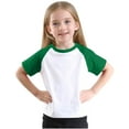 thumbnail image 2 of LLYWEY T-Shirts de Baseball en Coton pour Tout-Petits, T-Shirts Raglan pour Bébés Filles Garçons, T-Shirts d'Été Unisexes pour Enfants à Col Rond à Manches Courtes, Chemises Amples Décontractées, Hauts Blouse BT-2 Vert 13T, 2 of 6