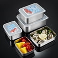 thumbnail image 3 of Biplut Food Grade Leak-proof Food Container with Clear Lid Insulation Cold Preservation Large Capacity Stainless Steel Freezer Box for Dinning Room(B,L), 3 of 13