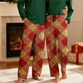 thumbnail image 2 of Xcmzpl Chrismas Pajama Pants for Men Men's Sleepwear Ugly Pajama Bottoms Elastic Waist Baggy Plaid Sleep Pants with Pocket, 2 of 10