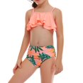 thumbnail image 1 of Traje de baño de dos piezas con volantes dobles y estampado bonito informal para niñas de Herrnalise, 1 of 7