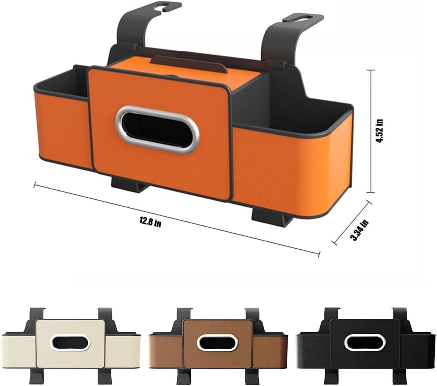 Car Organizers and Storage Box, 4 in 1 Multifunctional  Car Organizer and Storage Box Back Seat, Car Headrest Backseat Organizer for Hold Phone, Drinks, Handbag, Car Accessories
