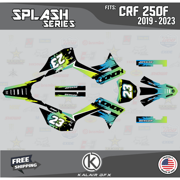 Kalair GFX Graphics Kit for Honda CRF250F (2019-2024) Splash Series
