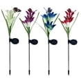 thumbnail image 2 of Solar Lights Outdoor Garden Decorative Flowers, Waterproof Solar Garden Lights, Multi-Color LED Solar Powered Landscape Lights for Yard Garden Patio-Blue&31.5inch, 2 of 9