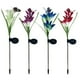 thumbnail image 2 of Solar Lights Outdoor Garden, 5 Pack Flowers Solar Garden Lights Outdoor Waterproof Multicolor Changing Led Solar Flower with Bigger Lily for Patio Yard Pathway Balcony Decoration-Blue, 2 of 9