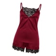 thumbnail image 4 of Pyjama Rouge pour Femmes Haut et Short Rouge, L L, 4 of 8