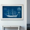 thumbnail image 3 of Antique Ship Blueprint IV - Barnwood Framed Print - 17 x 20 - White, 3 of 4