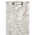 thumbnail image 2 of 12.5"x9" Simple Marble Clipboards, Standard A4 Letter Size Nursing Clipboard with Low Profile Metal Clip Decorative Clip Board for Office Supplies,Silver, 2 of 7