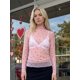 thumbnail image 4 of Camiseta de manga larga transparente para mujer, cuello alto, estampado de corazón, corte ajustado, estilo casual y urbano., 4 of 7