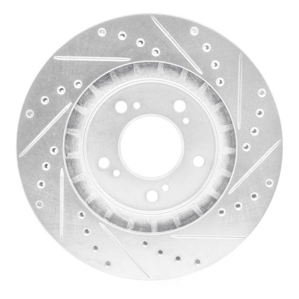 Dynamic Friction Company 631-58011L DFC Brake Rotor - Drilled And Slotted - Silver