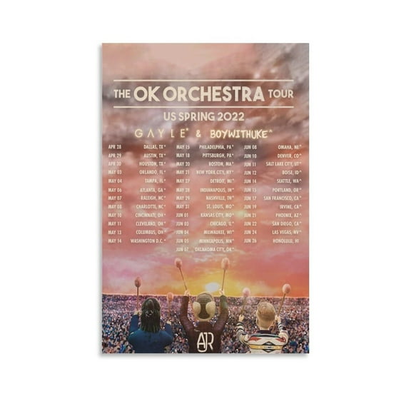 AJR The OK Orchestra Tour Canvas Poster Bedroom Decoration Landscape Office Valentine's Birthday Gift