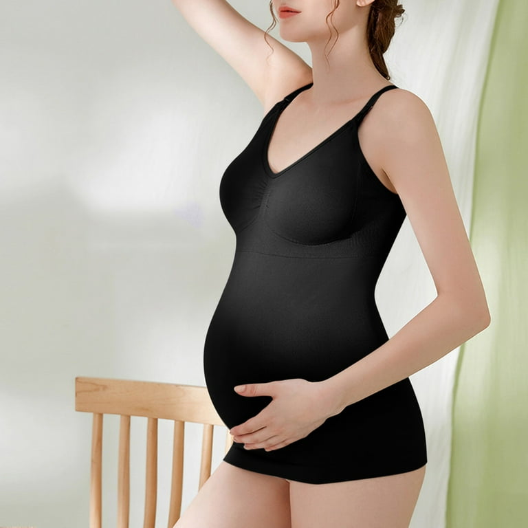 1Pc Maternity Nursing Tank Tops Breastfeeding Cami Top Womens Nursing  Maternity Cami Built in Bra Dark Green XL