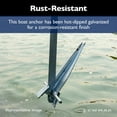 thumbnail image 6 of Lewmar PGX Galvanized Fluke Anchor Kit 8 lbs., for Boats up to 24', Includes Anchor, 5' of 1/4" G4 Chain, 125' of 1/2" 3-Strand rode - 2020222277, 6 of 8