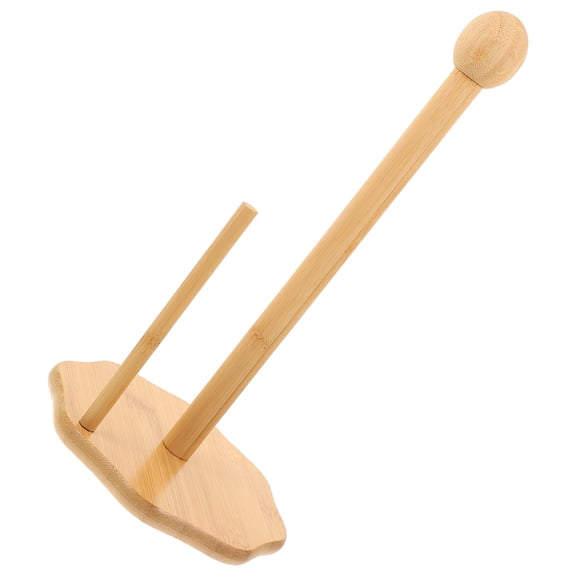 ORDDIART Brown Wood Standing Paper Towel Holder for Countertop - Kitchen Roll Dispenser 1 Piece