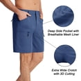 thumbnail image 5 of TACVASEN Men's Cargo Work Shorts Lightweight Quick Dry Waterproof 5 Zipper Pockets for Hiking Fishing Navy Size 30, 5 of 7