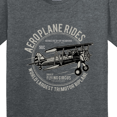 thumbnail image 4 of Inktastic Vintage Aeroplane Rides Youth T-Shirt, 4 of 5