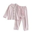 thumbnail image 2 of Cowsor Kids Lounge Set Long Sleeve Neck and Long Pants Two Piece Soft Sleepwear Outfits, 2 of 7