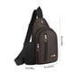 thumbnail image 3 of Sling Bag Crossbody Chest Shoulder Backpack | Water Resistant Cloth | Earphone Hole | Adjustable Strap | Lightweight 180g | 30x17x5cm | Multipurpose for Travel Hiking Cycling | Black Blue Brown, 3 of 7