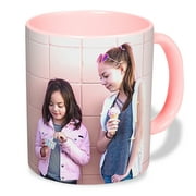 Customizable Pink Photo Mug with Designs, 11oz