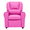 HotPink, variant on Snugway Kids Recliner Chair, Contemporary Faux Leather with 2 Cup Holders, Hot Pink