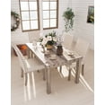 thumbnail image 7 of Morden Fort Farmhouse Dining Table Set for 4, Country Style Kitchen Table w/ 4 Upholstered Chairs, Rustic Vintage Dining Set for Family Meals, 7 of 7