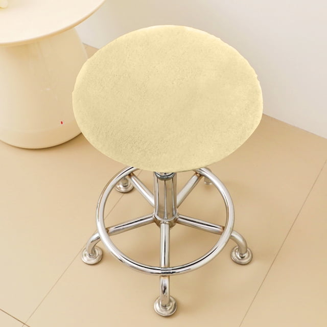 Round Bar Stool Cushion Cover with Elastic Band – Soft Polyester Seat Protector for Kitchen & Dining Stools