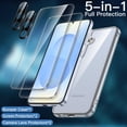 thumbnail image 3 of JETech 5 in 1 Case for Samsung Galaxy S25 5G with 2-Pack Each Tempered Glass Screen Protector and Camera Lens Protector, Non-Yellowing Shockproof Bumper Phone Cover (Clear), 3 of 7