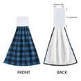 thumbnail image 3 of Haosy 2 Pack Kitchen Wash Cloths with Hanging Loops Absorbent Absorbent Quick Drying Hand Towels, Dark Blue and Glack Gingham, 3 of 7