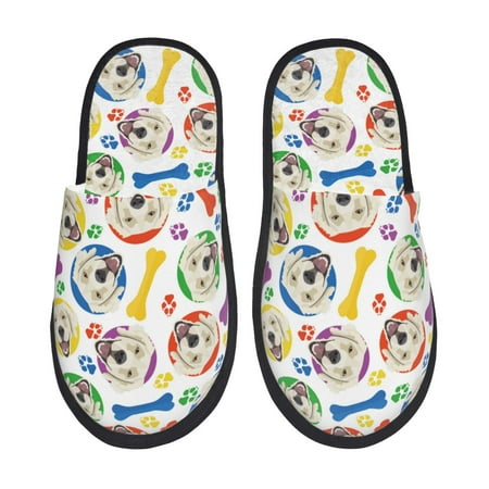 

House Slippers for Women and Men Labrador Retriever Dog No.1004 Comfy Fuzzy Bedroom Slippers Furry Home Shoes for Indoor Outdoor