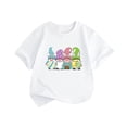 thumbnail image 1 of MIASHUI T-Shirt Graphique à Manches Courtes pour Filles, Col Rond, Vêtements de Garçons, Blanc, 3-4 Ans, 1 of 3