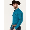 thumbnail image 2 of Rank 45 Men's 45&Reg; Solid Logo Long Sleeve Performance Stretch Western Shirt Teal, 2 of 4