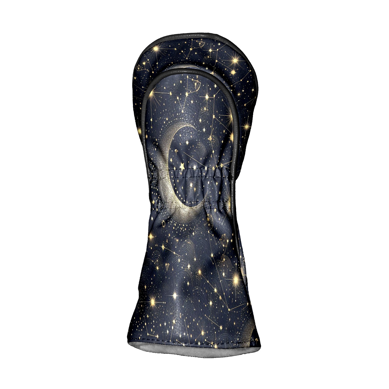 Golf Club Covers, Blue Starry Night Premium PU Leather Driver Hybrid Putter Head Covers with Velvet Lining, Waterproof Golf Gifts for Men Women